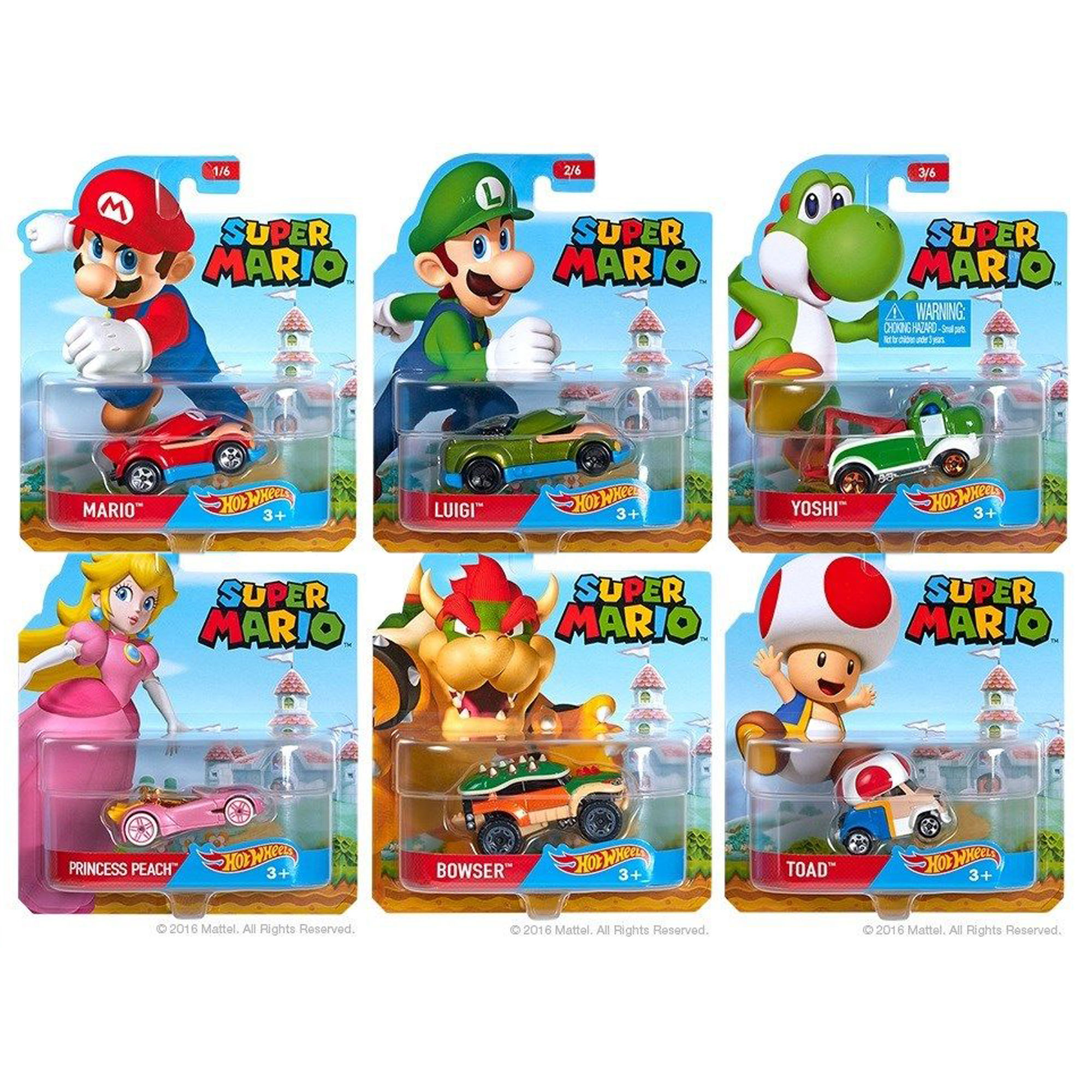 Toy Hot Wheels Super Mario Character Cars Pc Assortment