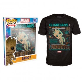 Novelty - Funko - T-Shirt - POP - Size Medium - GOTG - Groot Line Up