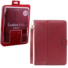 Ipad Mini Case Genuine Leather Folio Red (odoyo)