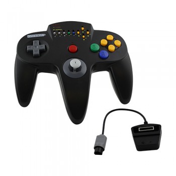 N64 Retro Controller Wireless Turbo Black (retro-bit)