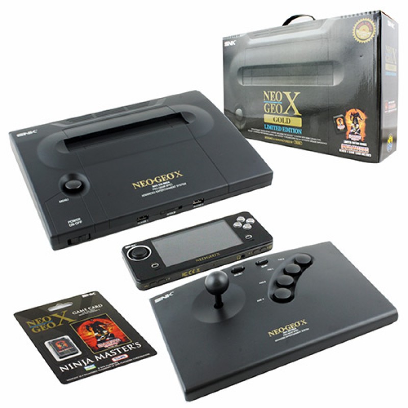 Neo Geo X Console NeoGeo X Gold Limited Edition w/Arcade Stick & 20 ...