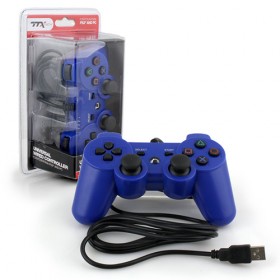 Ps3 Controller Wired Usb Controller Pc Compatible Blue (ttx Tech)