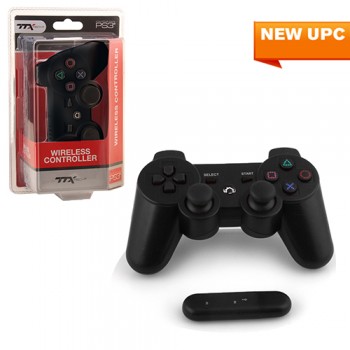 PS3 Controller Wireless 2.4 GHZ Controller Black (TTX Tech)