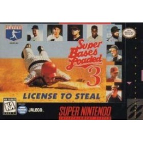 Super Nintendo Super Bases Loaded 3: License to Steal Pre-Played Original Packaging