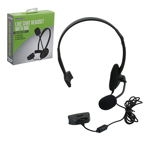 Xbox 360 Headset Live Chat Headset With Mic Black Small Sumoto